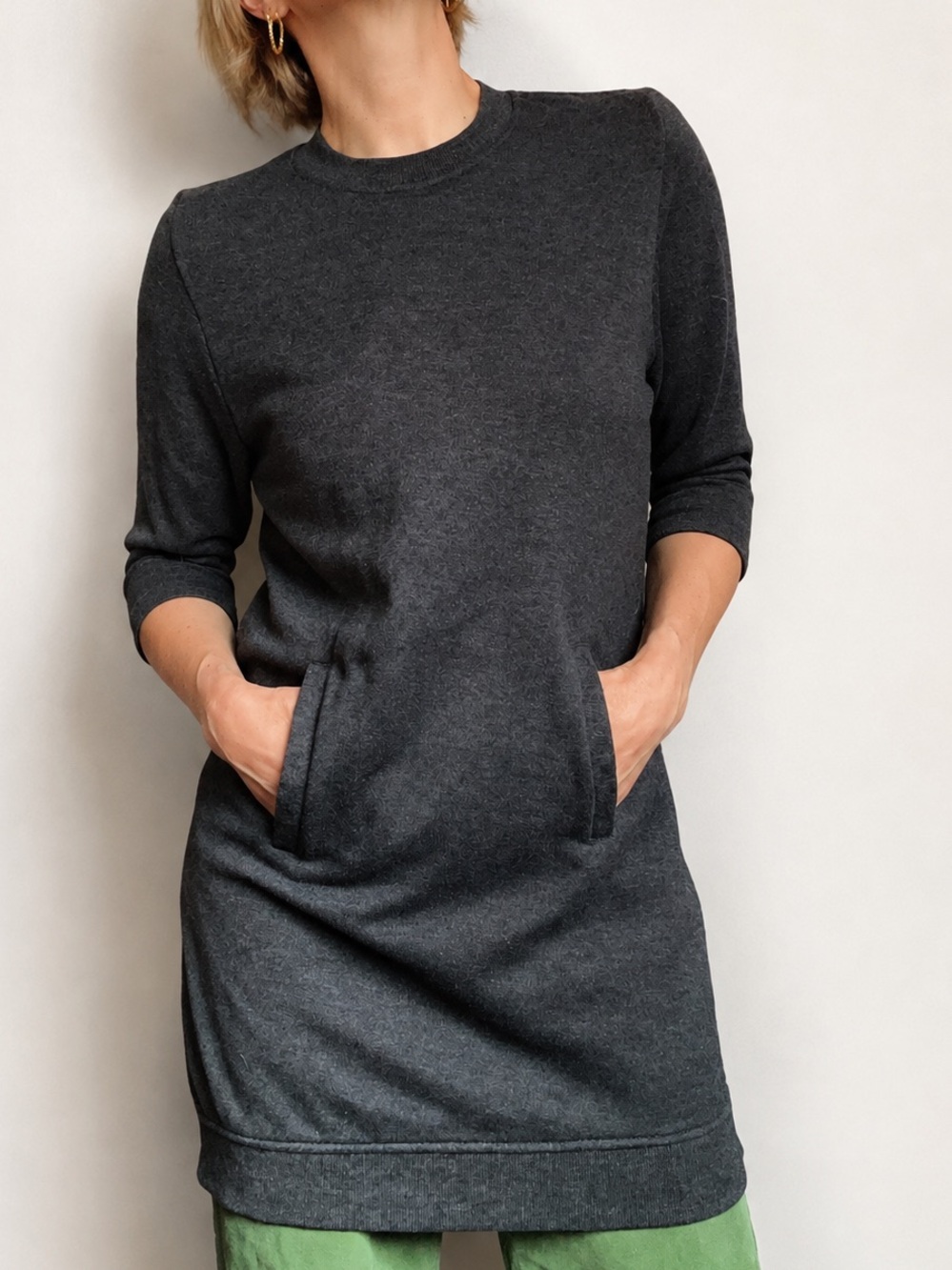 Fabletics Charcoal Gray Sweatshirt Dress